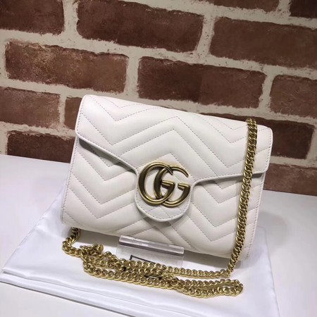 Gucci GG Marmont Matelasse mini Bag 474575 White