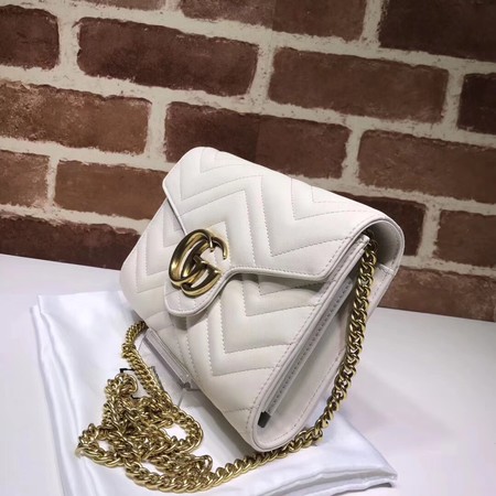 Gucci GG Marmont Matelasse mini Bag 474575 White