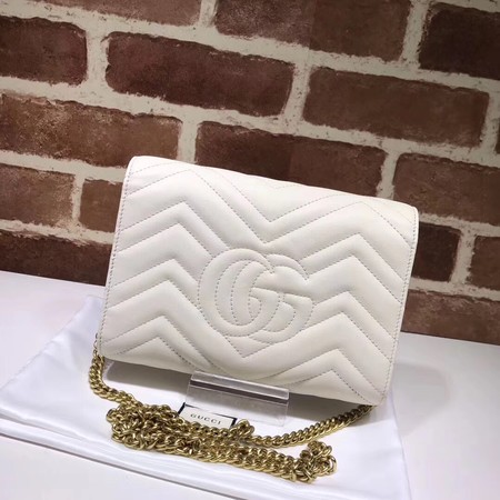 Gucci GG Marmont Matelasse mini Bag 474575 White