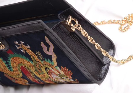 Gucci Ophidia Embroidered Medium Shoulder Bag 503876 Black