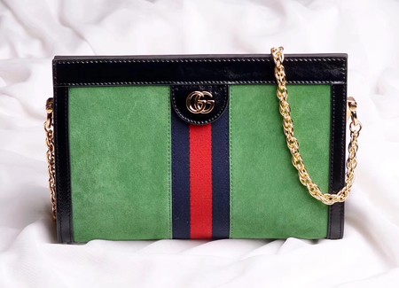 Gucci Ophidia Embroidered Medium Shoulder Bag 503876 Green