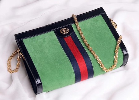 Gucci Ophidia Embroidered Medium Shoulder Bag 503876 Green