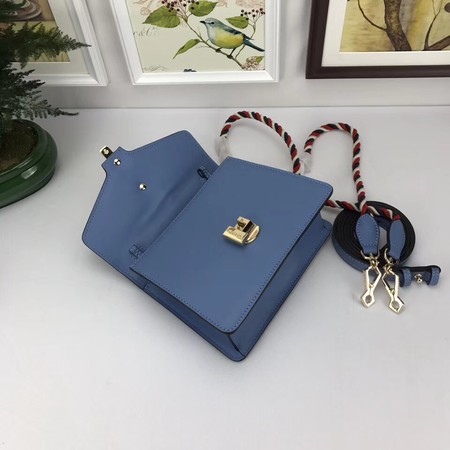 Gucci Sylvie Lather mini Bag 470270 Blue