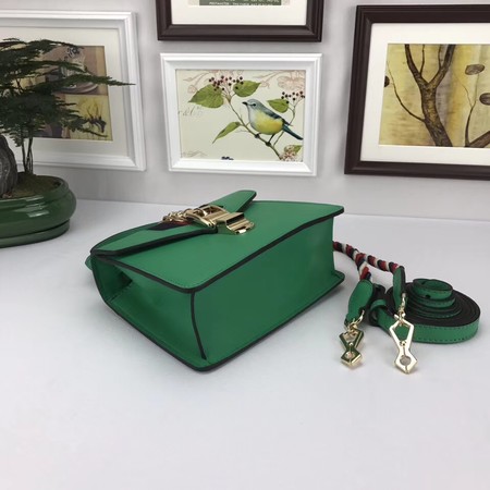 Gucci Sylvie Lather mini Bag 470270 Green