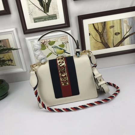 Gucci Sylvie Lather mini Bag 470270 OffWhite