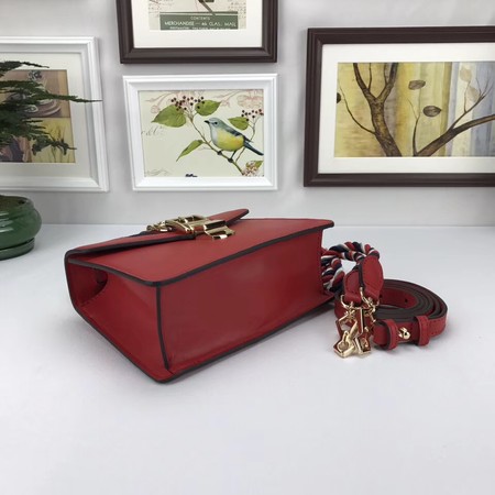 Gucci Sylvie Lather mini Bag 470270 Red