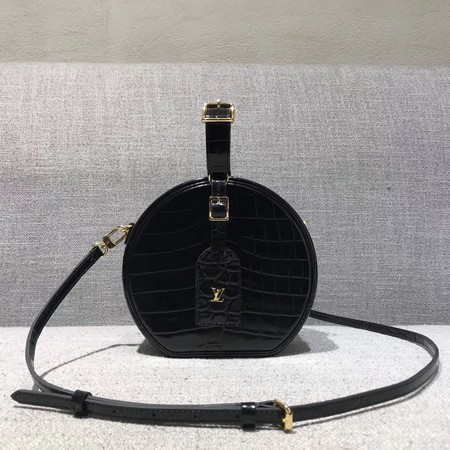 Louis Vuitton Croco Leather PETITE BOITE CHAPEAU M43516 Black