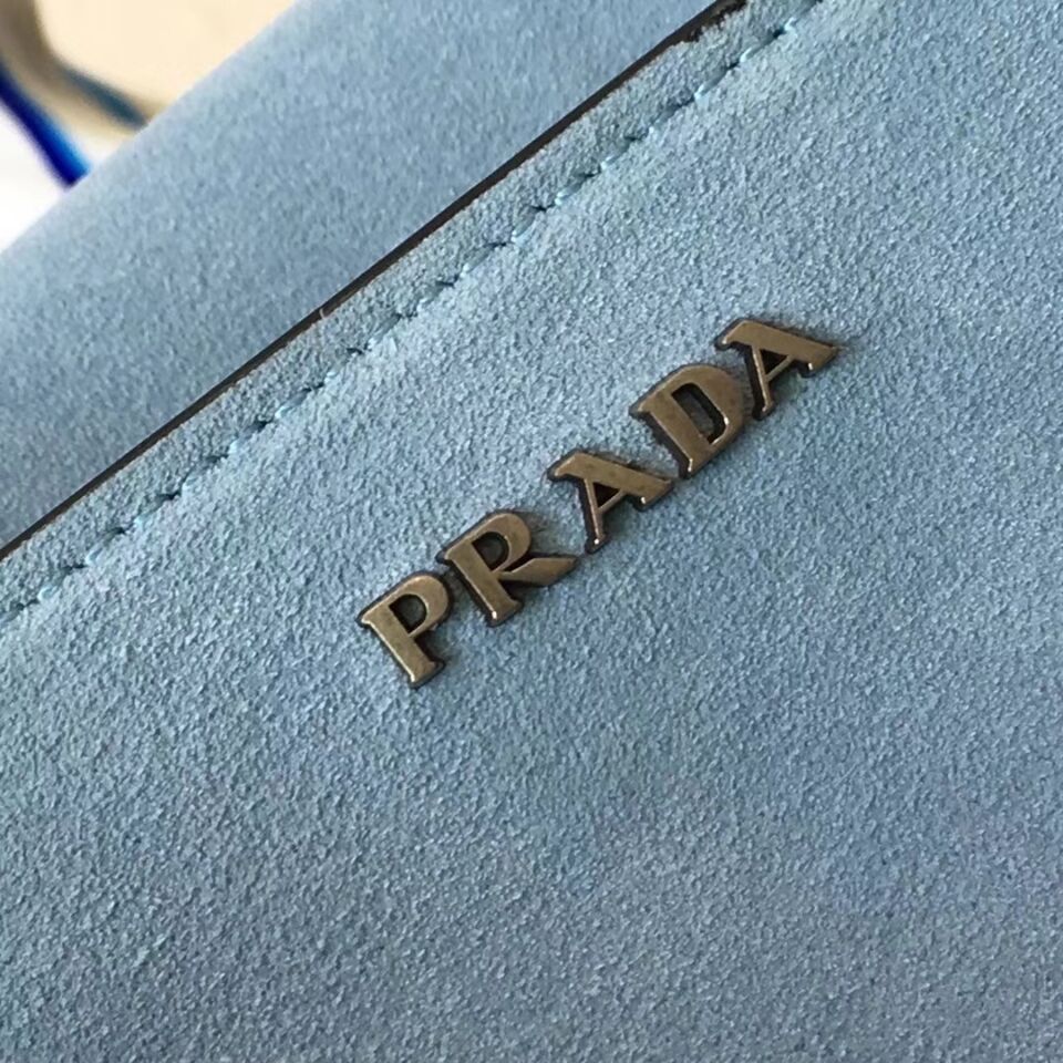 Prada Cahier Leather Shoulder Bag 1BD095 Black