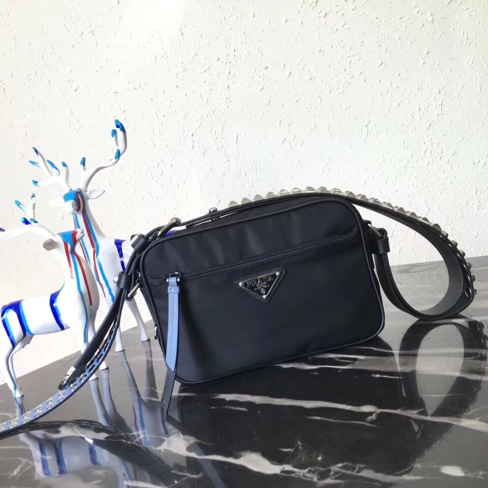 Prada Technical Fabric Bag 1BC167 Blue