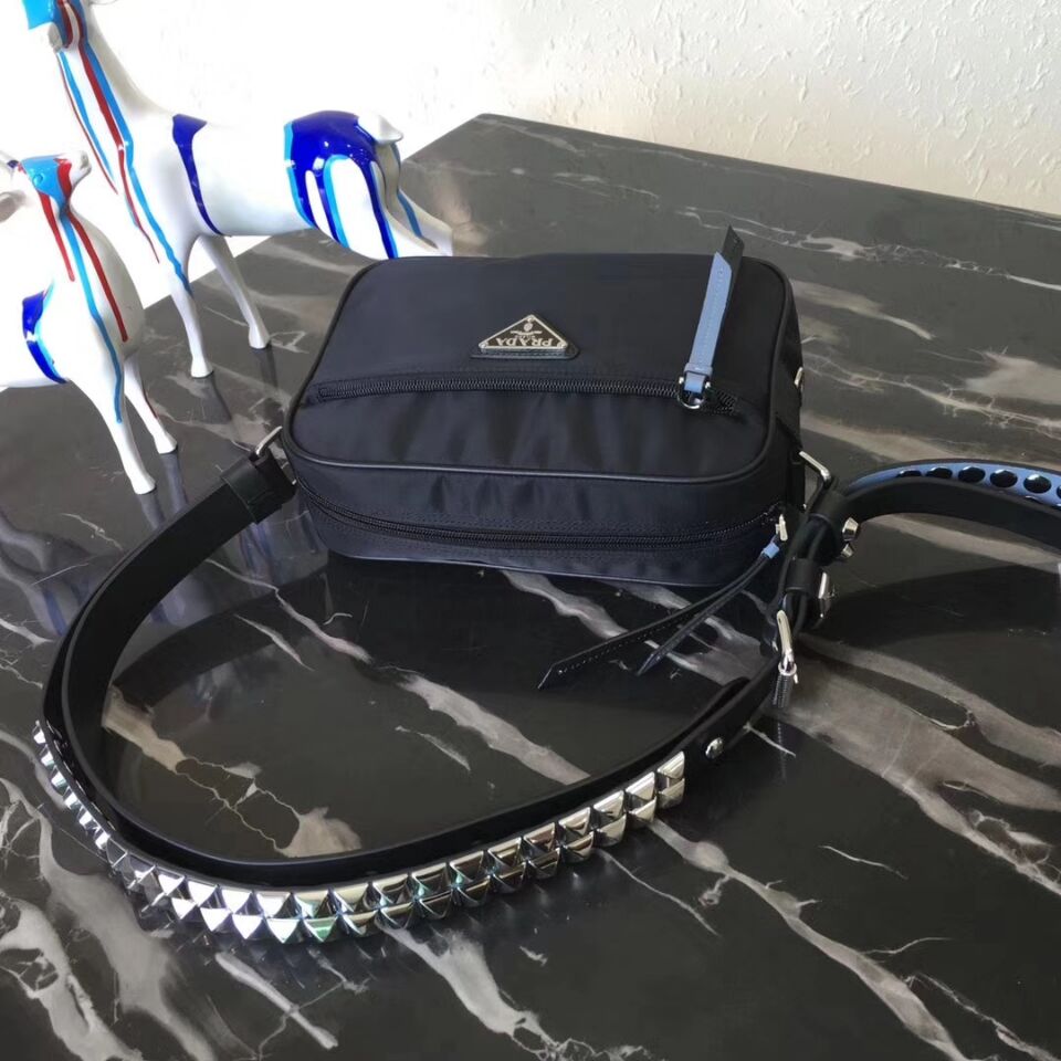 Prada Technical Fabric Bag 1BC167 Blue
