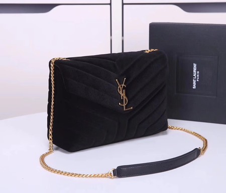 Yves Saint Laurent Leather Cross-body Shoulder Bag Y487218 Black