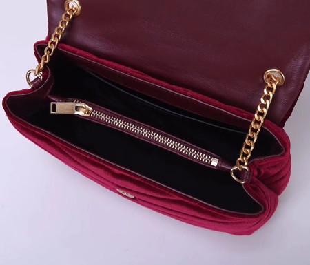 Yves Saint Laurent Leather Cross-body Shoulder Bag Y487218 Wine