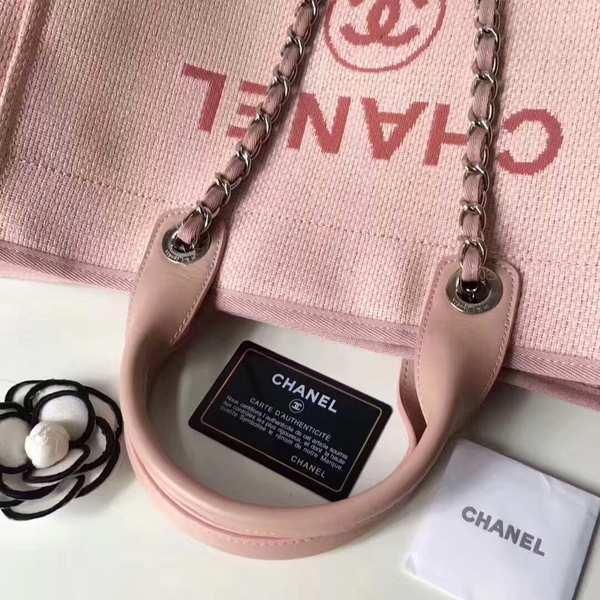Chanel Medium Original Canvas Leather Tote Shopping Bag 66941D