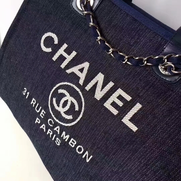 Chanel Medium Original Canvas Leather Tote Shopping Bag 66941E