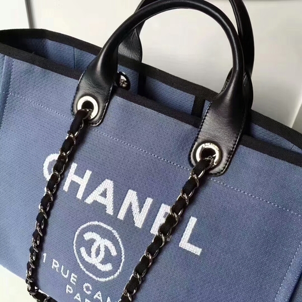 Chanel Medium Original Canvas Leather Tote Shopping Bag 66941H