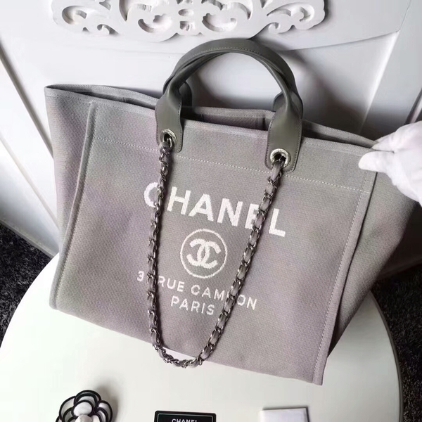 Chanel Medium Original Canvas Leather Tote Shopping Bag 66941L