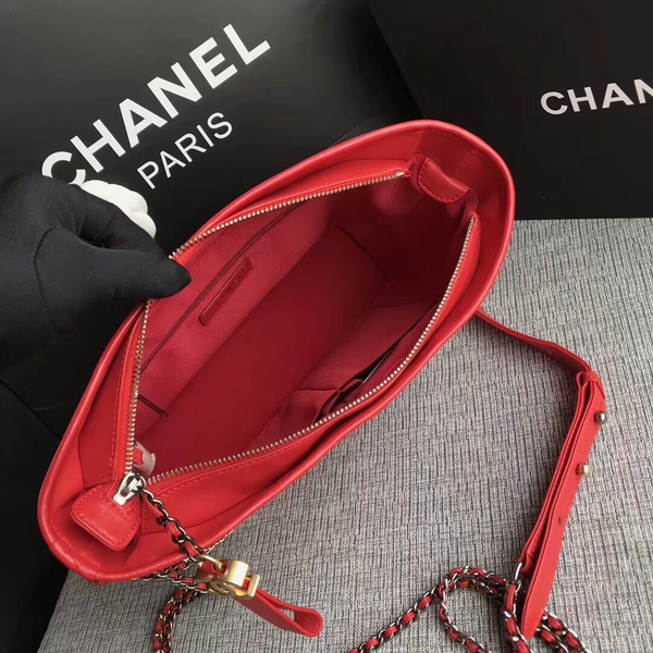 Chanel Gabrielle Shoulder Bag Original Python Leather A93842 Red