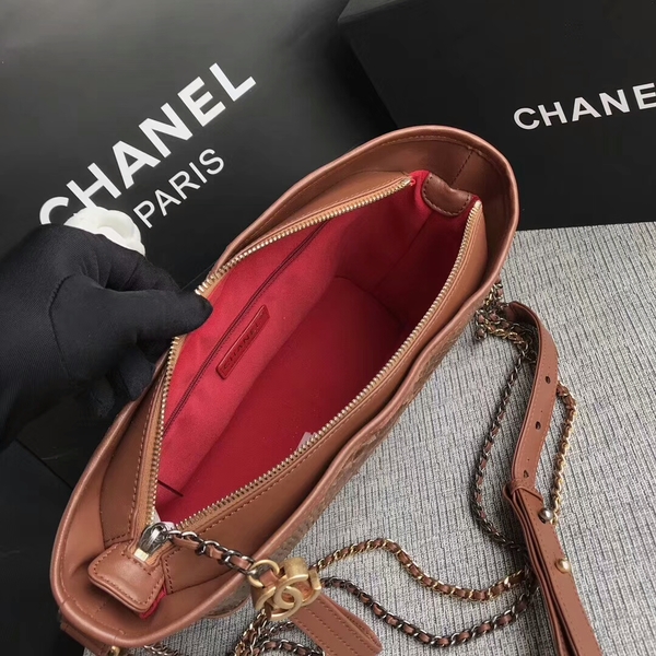 Chanel Gabrielle Shoulder Bag Original Python Leather A93842 Brown