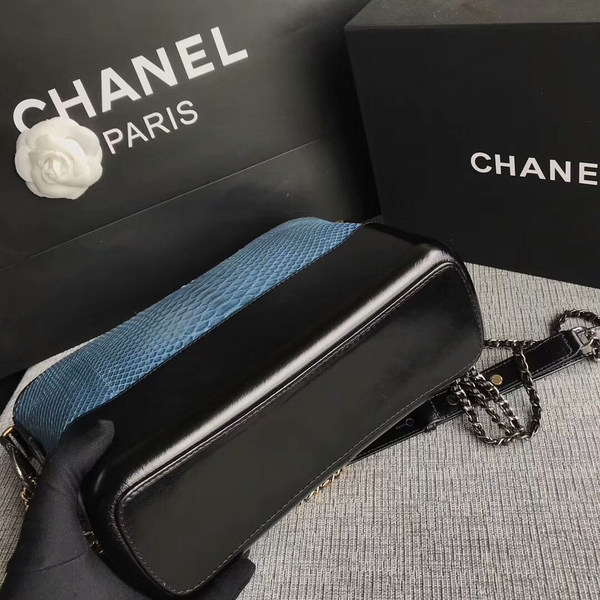 Chanel Gabrielle Shoulder Bag Original Python Leather A93842 Skyblue