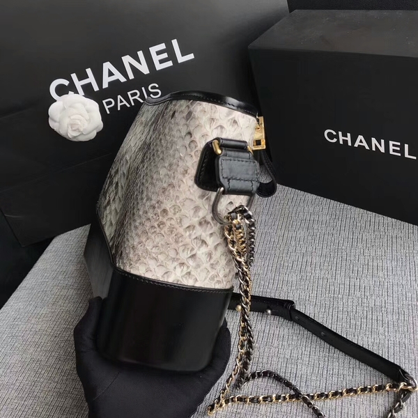 Chanel Gabrielle Shoulder Bag Original Python Leather A93842 White