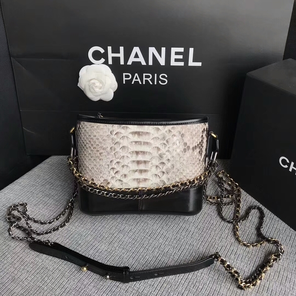 Chanel Gabrielle Mini Shoulder Bag Original Python Leather 8122A White