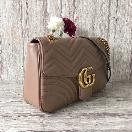 Gucci GG Marmont Large Shoulder Bag 443496 Apricot