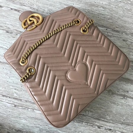 Gucci GG Marmont Large Shoulder Bag 443496 Apricot