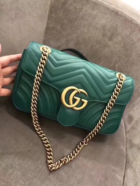 Gucci GG Marmont matelasse Mini Bag 446744 Green