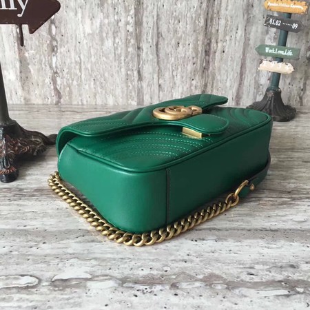 Gucci GG Marmont matelasse Mini Bag 446744 Green