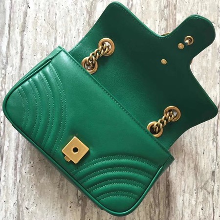 Gucci GG Marmont matelasse Mini Bag 446744 Green