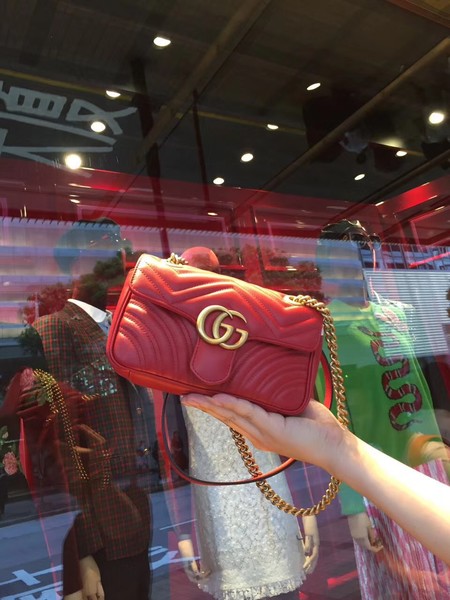 Gucci GG Marmont matelasse Mini Bag 446744 Red