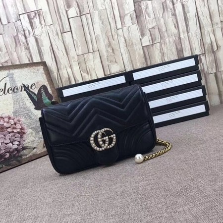 Gucci GG Marmont matelasse Mini Bag 476809 Black