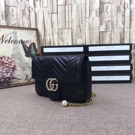 Gucci GG Marmont matelasse Mini Bag 476809 Black