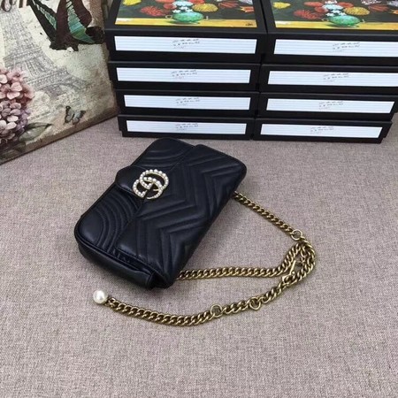 Gucci GG Marmont matelasse Mini Bag 476809 Black