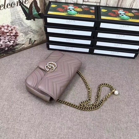 Gucci GG Marmont matelasse Mini Bag 476809 Pink