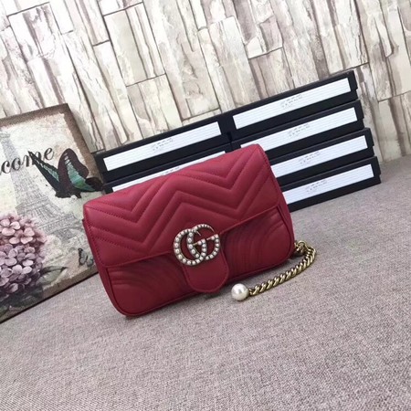 Gucci GG Marmont matelasse Mini Bag 476809 Red