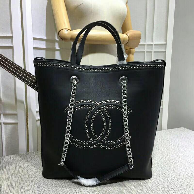 Chanel Calfskin Leather Tote Bag 25811 Black