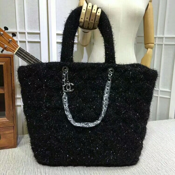 Chanel Suede Leather Tote Bag 92111 Black