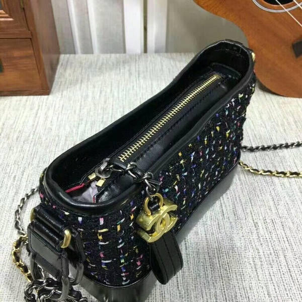 Chanel Gabrielle Mini Shoulder Bag Suede Leather 1010A Black