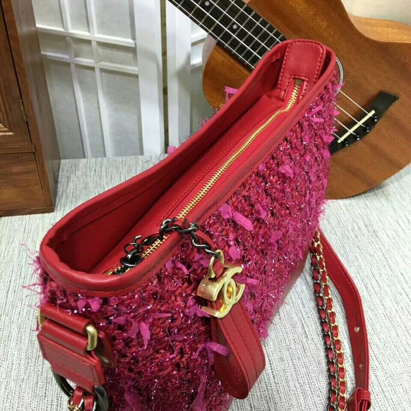 Chanel Gabrielle Shoulder Bag Suede Leather 1010A Pink