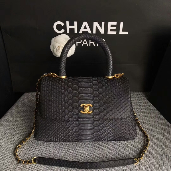 Chanel Original Python Leather Tote Bag 8119E