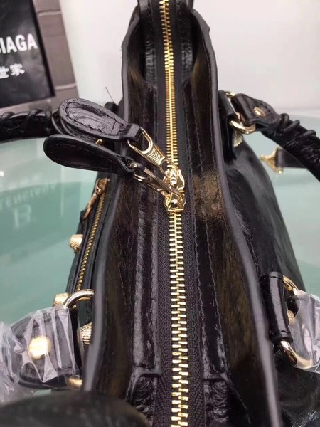 Balenciaga Giant City Gold Studs Handbag 084333 Black
