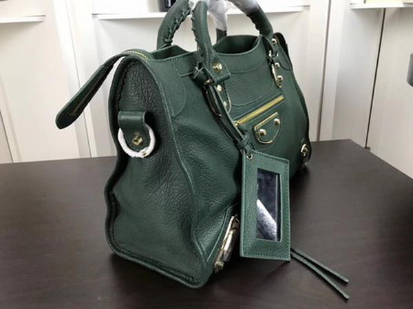 Balenciaga Giant City Gold Studs Handbag B084334 Green