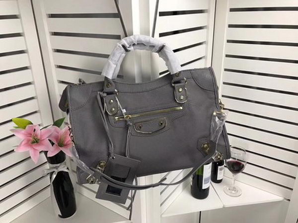 Balenciaga Giant City Gold Studs Handbag B084334 Grey