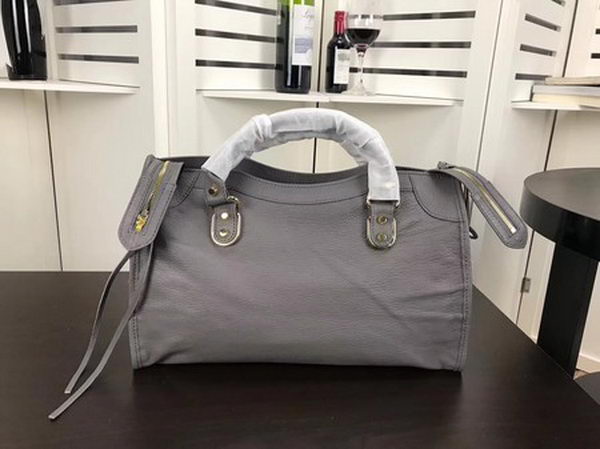 Balenciaga Giant City Gold Studs Handbag B084334 Grey