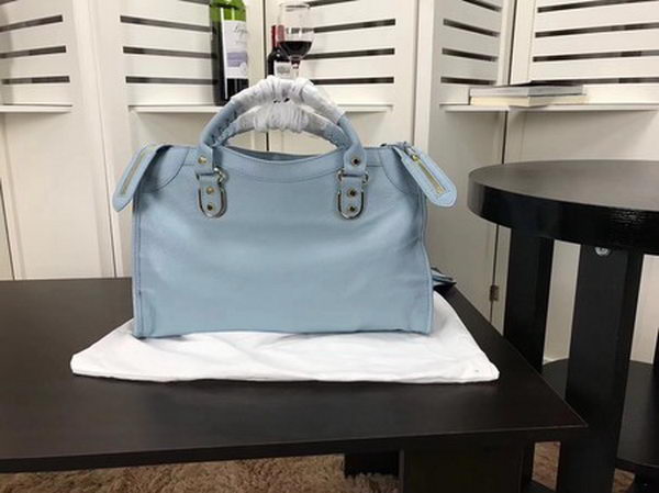 Balenciaga Giant City Gold Studs Handbag B084334 Light Blue