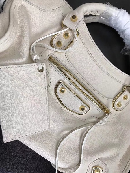 Balenciaga Giant City Gold Studs Handbag B084334 OffWhite