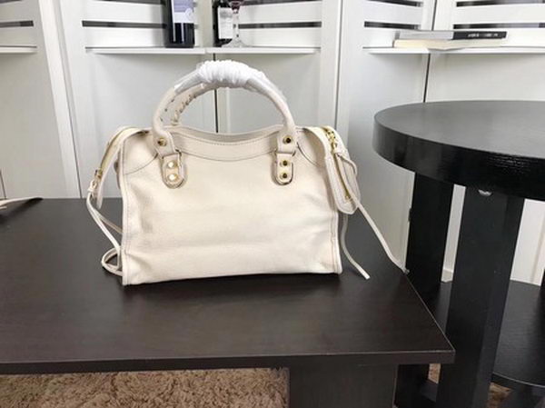 Balenciaga Giant City Gold Studs Handbag B084335 OffWhite