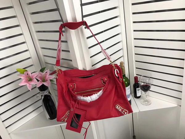 Balenciaga Giant City Gold Studs Handbag B084335 Red