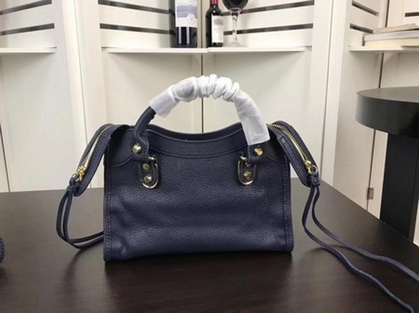 Balenciaga Giant City Gold Studs Handbag B084336 Blue